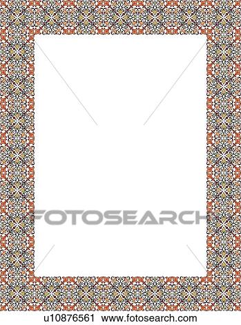 Retro Border View Large Clip Art Graphic Clipart - Retro Border. Fotosearch