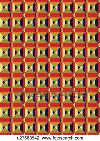 Retro diamonds squares and circle background pattern View Large Clip Art Graphic Clipart - Retro diamonds squares and circle background pattern. Fotosearch