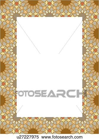 Clipart - Retro Flower Border. Fotosearch