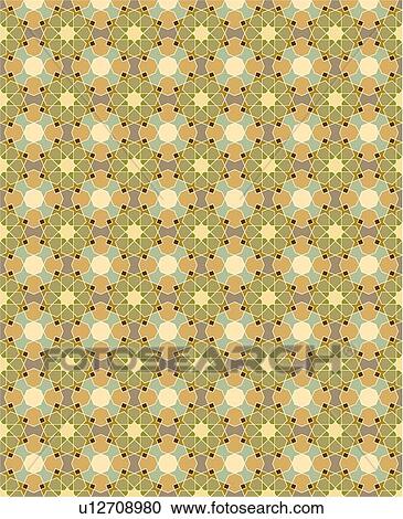 Clipart - Retro green purple yellow background pattern. Fotosearch