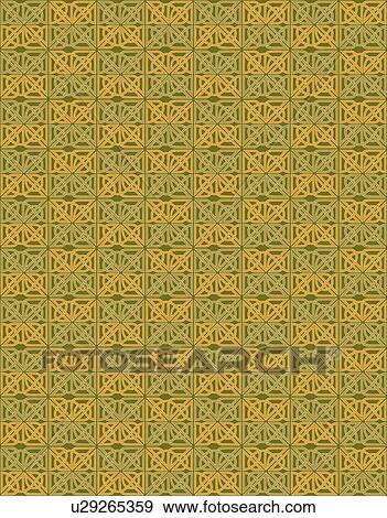 Clip Art - Retro loop square background pattern. Fotosearch