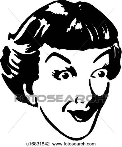 Retro Lucille Ball View Large Clip Art Graphic Clipart - Retro Lucille Ball. Fotosearch