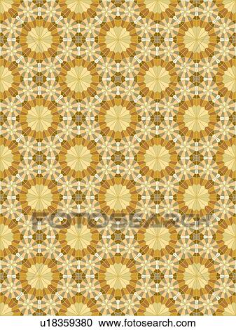 Clipart - Retro yellow brown background pattern. Fotosearch