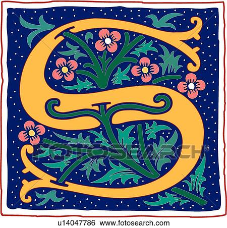Romant Capital S View Large Clip Art Graphic Clip Art - Romant Capital S. Fotosearch
