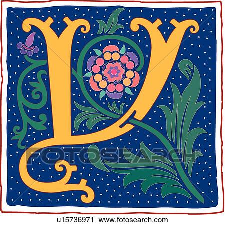 Clipart - Romant Capital Y. Fotosearch
