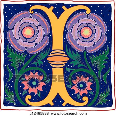 Clip Art - Romant letter I. Fotosearch