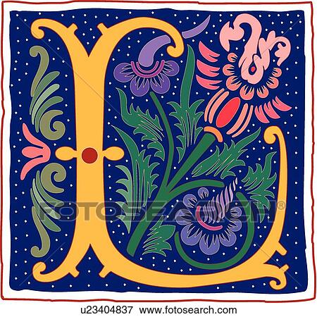 Romant letter L View Large Clip Art Graphic Clip Art - Romant letter L. Fotosearch