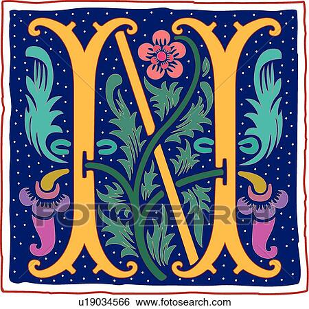 Romant letter N View Large Clip Art Graphic Clip Art - Romant letter N. Fotosearch