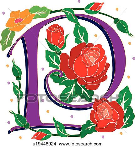 Rosette letter P View Large Clip Art Graphic Clipart - Rosette letter P. Fotosearch