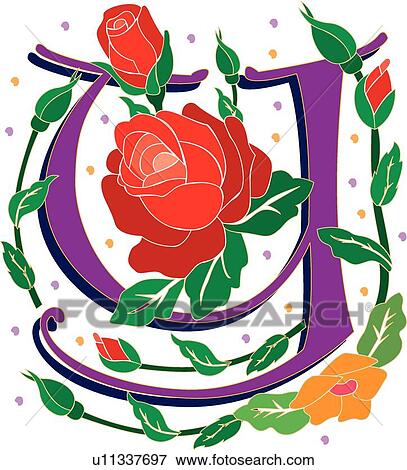 Clip Art - Rosette letter Y. Fotosearch