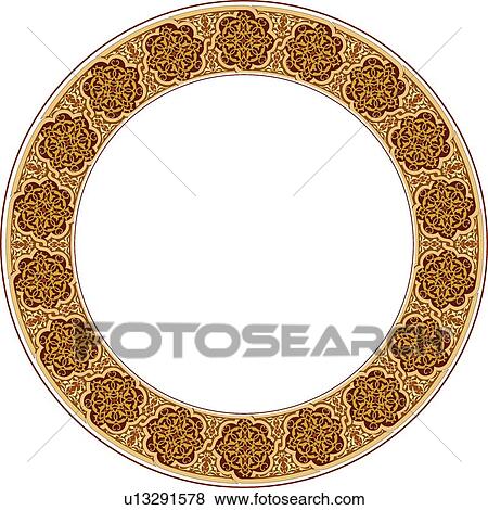 Round Brown Victorian Frame View Large Clip Art Graphic Clip Art - Round Brown Victorian Frame. Fotosearch