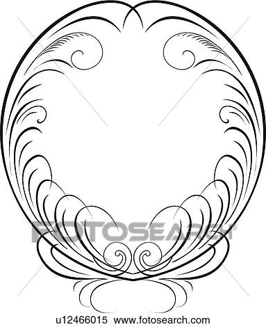 Round Calligraphic Design View Large Clip Art Graphic Clipart - Round Calligraphic Design. Fotosearch
