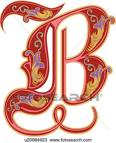 Royal Capital B View Large Clip Art Graphic Clipart - Royal Capital B. Fotosearch