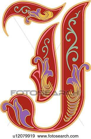 Royal Capital J View Large Clip Art Graphic Clip Art - Royal Capital J. Fotosearch