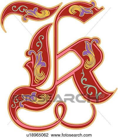 Royal letter K View Large Clip Art Graphic Clipart - Royal letter K. Fotosearch