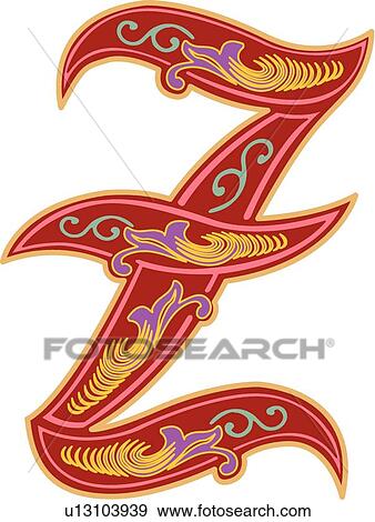 Clip Art - Royal letter Z. Fotosearch