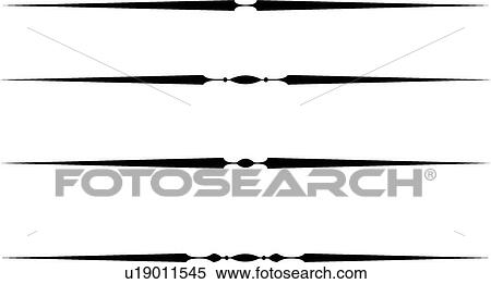 Set of Four Black Decorative Rules View Large Clip Art Graphic Clipart - Set of Four Black Decorative Rules. Fotosearch