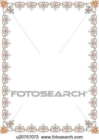 Silver Pretty Border View Large Clip Art Graphic Clipart - Silver Pretty Border. Fotosearch
