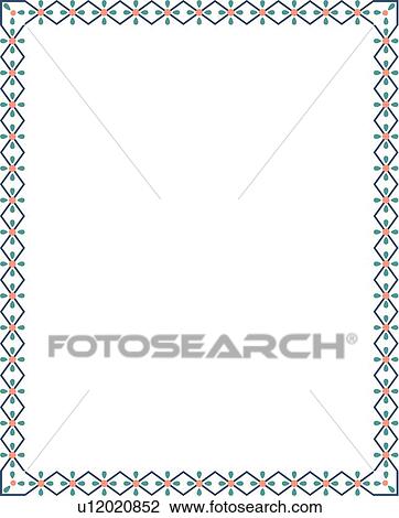 Simple orange, blue and green arabesque Border View Large Clip Art Graphic Clipart - Simple orange, blue and green arabesque Border. Fotosearch