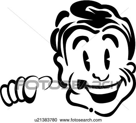 Clipart - Smiling Man. Fotosearch