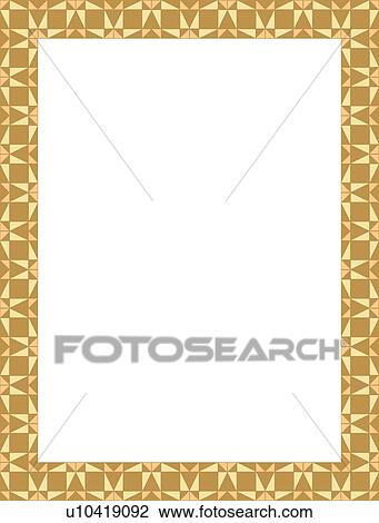 Southwest Border View Large Clip Art Graphic Clipart - Southwest Border. Fotosearch