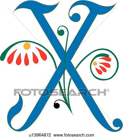 Spring Capital X View Large Clip Art Graphic Clipart - Spring Capital X. Fotosearch