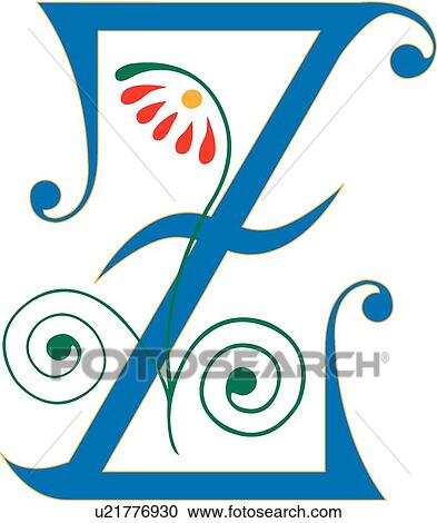 Clipart - Spring letter Z. Fotosearch
