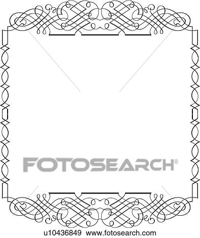 Square Calligraphic Design View Large Clip Art Graphic Clip Art - Square Calligraphic Design. Fotosearch