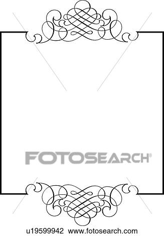 Square Frame Calligraphic Design View Large Clip Art Graphic Clipart - Square Frame Calligraphic Design. Fotosearch