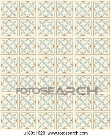 Clip Art - Square leaf background pattern. Fotosearch