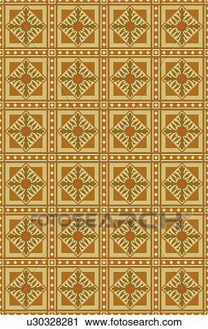 Clipart - Square retro background pattern. Fotosearch