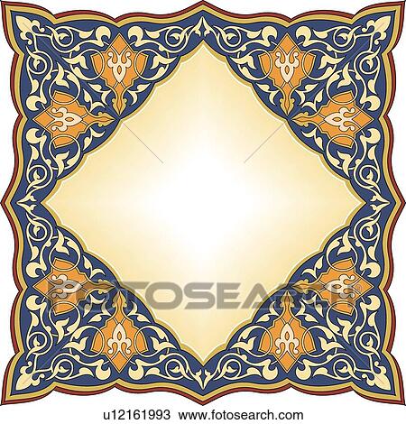 Clipart - Square with diamond copy space. Fotosearch