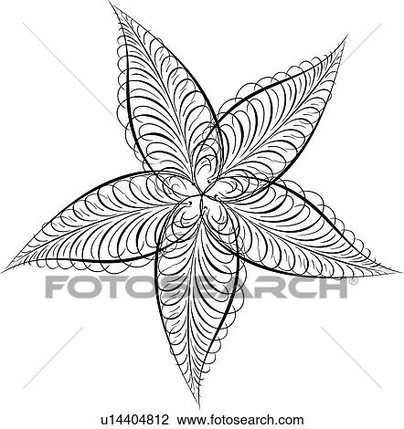 Clipart - Star Calligraphic Design. Fotosearch