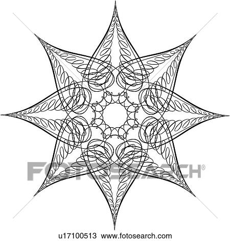 Star Calligraphic Design View Large Clip Art Graphic Clipart - Star Calligraphic Design. Fotosearch