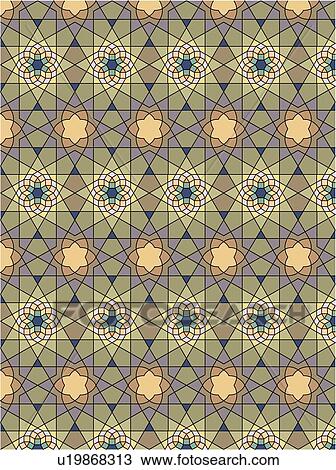 Clipart - Star green teal and pink background pattern. Fotosearch