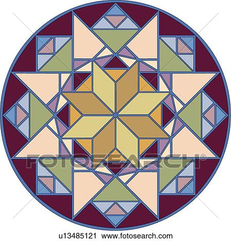 Star Pattern on Round Design Ornament View Large Clip Art Graphic Clipart - Star Pattern on Round Design Ornament. Fotosearch