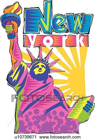 Clipart - Statue of Liberty. Fotosearch