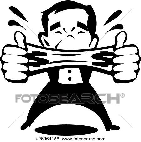Clip Art - Stretching money . Fotosearch