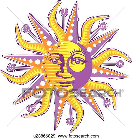 Clip Art - Sun. Fotosearch