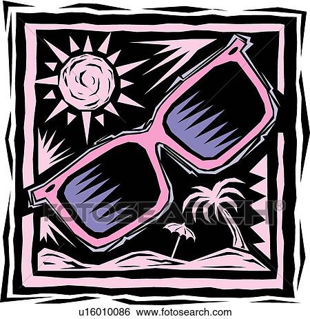 Sunglasses View Large Clip Art Graphic Clip Art - Sunglasses. Fotosearch