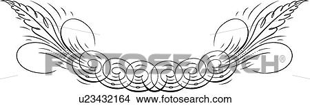 Swag Calligraphic Design View Large Clip Art Graphic Clipart - Swag Calligraphic Design. Fotosearch