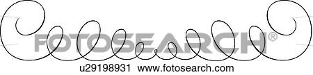 Clipart - Swirls Calligraphic Design. Fotosearch
