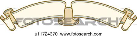 Clipart - Tan and cream banner. Fotosearch