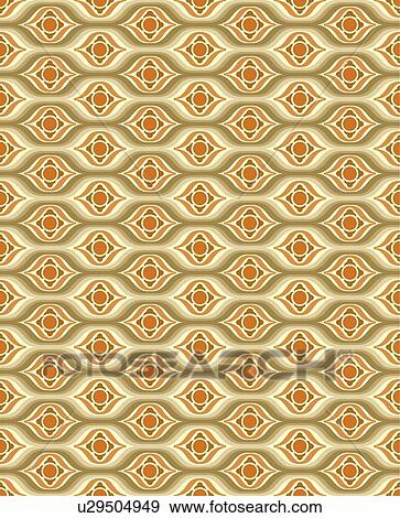 Clip Art - Tan and Orange Retro Background Pattern. Fotosearch