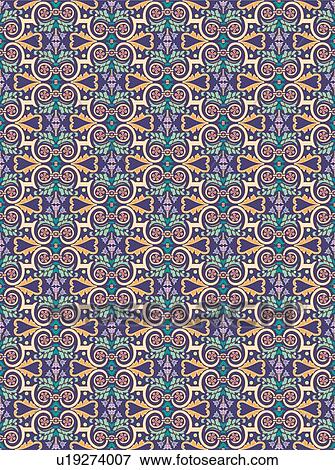 Tan, Purple and Green Repeating Background Pattern View Large Clip Art Graphic Clip Art - Tan, Purple and Green Repeating Background Pattern. Fotosearch