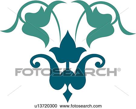 Teal and blue design View Large Clip Art Graphic Clipart - Teal and blue design . Fotosearch