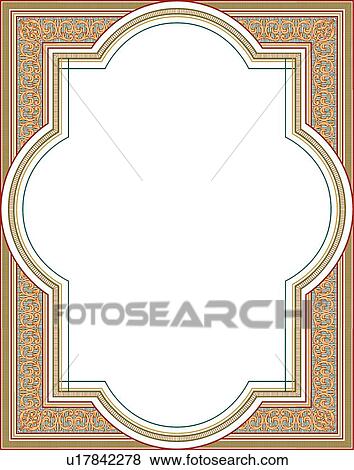 Teal and Coral Border View Large Clip Art Graphic Clip Art - Teal and Coral Border. Fotosearch