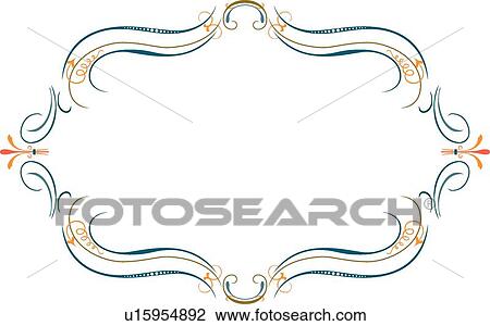 Clipart - Teal and green frame. Fotosearch