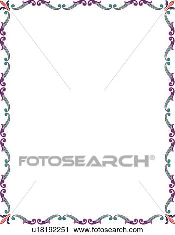 Teal and Purple Border View Large Clip Art Graphic Clipart - Teal and Purple Border. Fotosearch