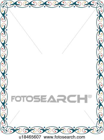Teal Delicate Border View Large Clip Art Graphic Clip Art - Teal Delicate Border. Fotosearch